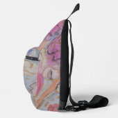 Abstrakte Pastell Floral Crossbody Bag (Rechts)