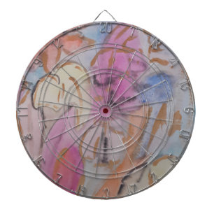 Abstrakte Pastell Floral Dartscheibe