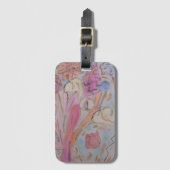 Abstrakte Pastell Floral Gepäckanhänger (Vorderseite Vertikal)