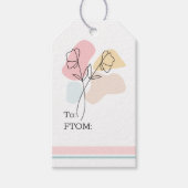 Abstrakte Pastell Floral Geschenkanhänger (Vorderseite)