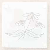 Abstrakte Pastell Floral Glasuntersetzer (Rückseite)