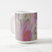 Abstrakte Pastell Floral Kaffeetasse (Vorderseite Links)