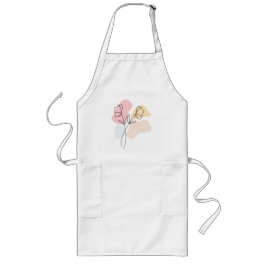 Abstrakte Pastell Floral Lange Schürze