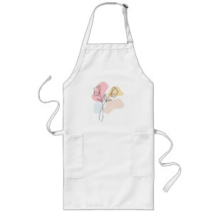 Abstrakte Pastell Floral Lange Schürze
