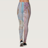 Abstrakte Pastell Floral Leggings (Rückseite)
