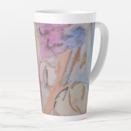 Abstrakte Pastell Floral Milchtasse (Rechte Ecke)