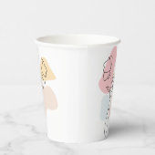 Abstrakte Pastell Floral Pappbecher (Rechts)