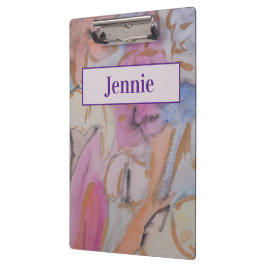 Abstrakte Pastell Floral Personalisiert Klemmbrett