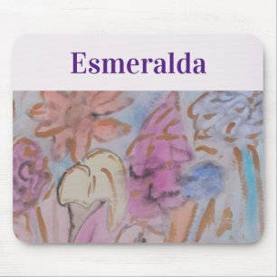 Abstrakte Pastell Floral Personalisiert Mousepad