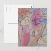 Abstrakte Pastell Floral Postkarte (Vorne/Hinten)