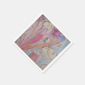 Abstrakte Pastell Floral Serviette (Ecke)