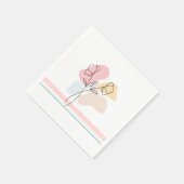 Abstrakte Pastell Floral Serviette (Ecke)