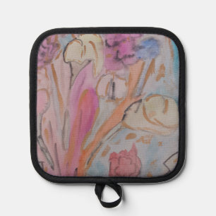 Abstrakte Pastell Floral Topflappen