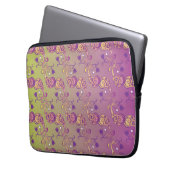 Abstrakte Pastell grün und rosa Paisley Floral Laptopschutzhülle (Vorderseite Links)