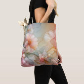 Abstrakte Pastell-Meeres-Schaum-Blumen-Wolken-Land Tasche (Von Nahem)