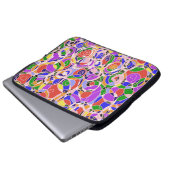 Abstrakte Pastell-Muster Laptopschutzhülle (Vorne Knopf)