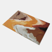 Abstrakte Pastell Paint Fox Schwanz Edition Fußmatte (Schrägansicht)