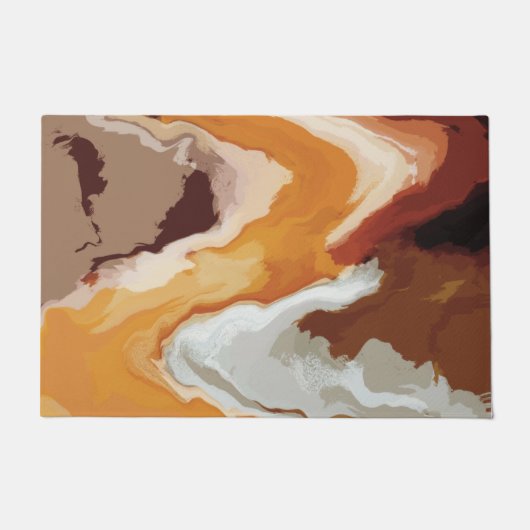 Abstrakte Pastell Paint Fox Schwanz Edition Fußmatte (Vorderseite)