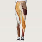 Abstrakte Pastell Paint Fox Schwanz Edition Leggings (Vorderseite)