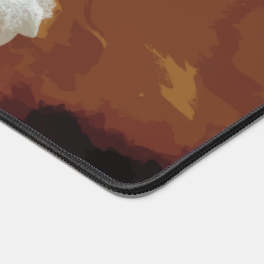 Abstrakte Pastell Paint Fox Schwanz Edition Schreibtischunterlage (Ecke)