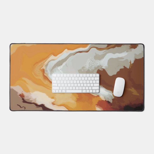 Abstrakte Pastell Paint Fox Schwanz Edition Schreibtischunterlage (Tastatur & Maus)