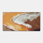 Abstrakte Pastell Paint Fox Schwanz Edition Schreibtischunterlage (Vorderseite)