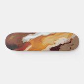 Abstrakte Pastell Paint Fox Schwanz Edition Skateboard (Horizontal)