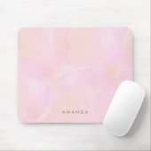 Abstrakte Pastell Pink Peach Wasserfarbe Persönlic Mousepad (Mit Mouse)