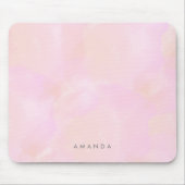 Abstrakte Pastell Pink Peach Wasserfarbe Persönlic Mousepad (Vorne)