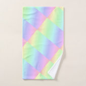 Abstrakte Pastell-Regenbogenfarben Badhandtuch Set (Handtuch)