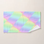 Abstrakte Pastell-Regenbogenfarben Badhandtuch Set (Handtuch)