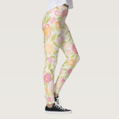 Abstrakte Pastell Spring Floral Design Leggings (Rechts)