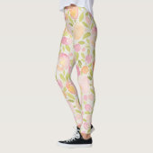 Abstrakte Pastell Spring Floral Design Leggings (Links)