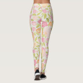 Abstrakte Pastell Spring Floral Design Leggings (Rückseite)