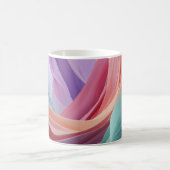 Abstrakte Pastell-Stoffwellen Kaffeetasse (Mittel)