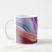 Abstrakte Pastell-Stoffwellen Kaffeetasse (Links)