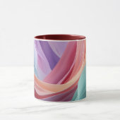 Abstrakte Pastell-Stoffwellen Tasse (Zentrum)