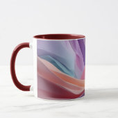 Abstrakte Pastell-Stoffwellen Tasse (Links)