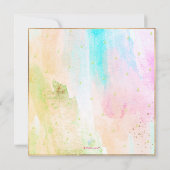 Abstrakte Pastell Watercolor Waves Bat Mitzvah Einladung (Rückseite)