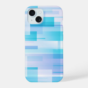 Abstrakte Pastellblöcke aus blauem und Lila Holz iPhone 15 Hülle