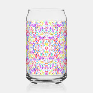 Abstrakte Pastellblumen Dosenglas
