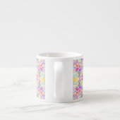 Abstrakte Pastellblumen Espressotasse (Rückseite)