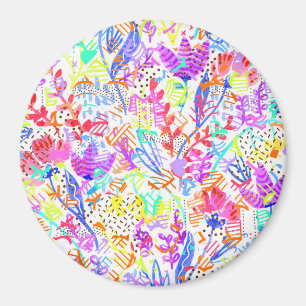 Abstrakte Pastellblumen Magnet