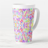Abstrakte Pastellblumen Milchtasse (Rechte Ecke)