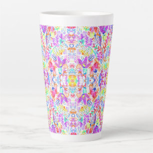Abstrakte Pastellblumen Milchtasse