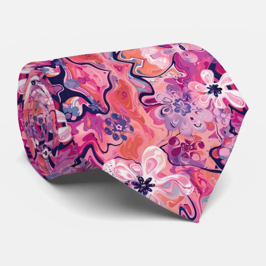 Abstrakte Pastelle Krawatte (Gerollt)