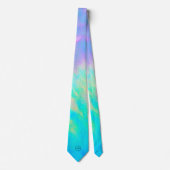 Abstrakte Pastelle | Monogram Men's Neck Tie Krawatte (Vorderseite)