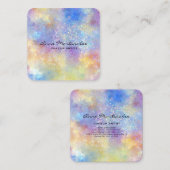 Abstrakte Pastelle und Glitzer Sparkle Quadratische Visitenkarte (Vorne/Hinten)