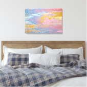 abstrakte Pastellfarbe Textur mit Goldflecken Leinwanddruck (Insitu (Schlafzimmer))
