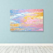abstrakte Pastellfarbe Textur mit Goldflecken Leinwanddruck (Insitu (Holzboden))